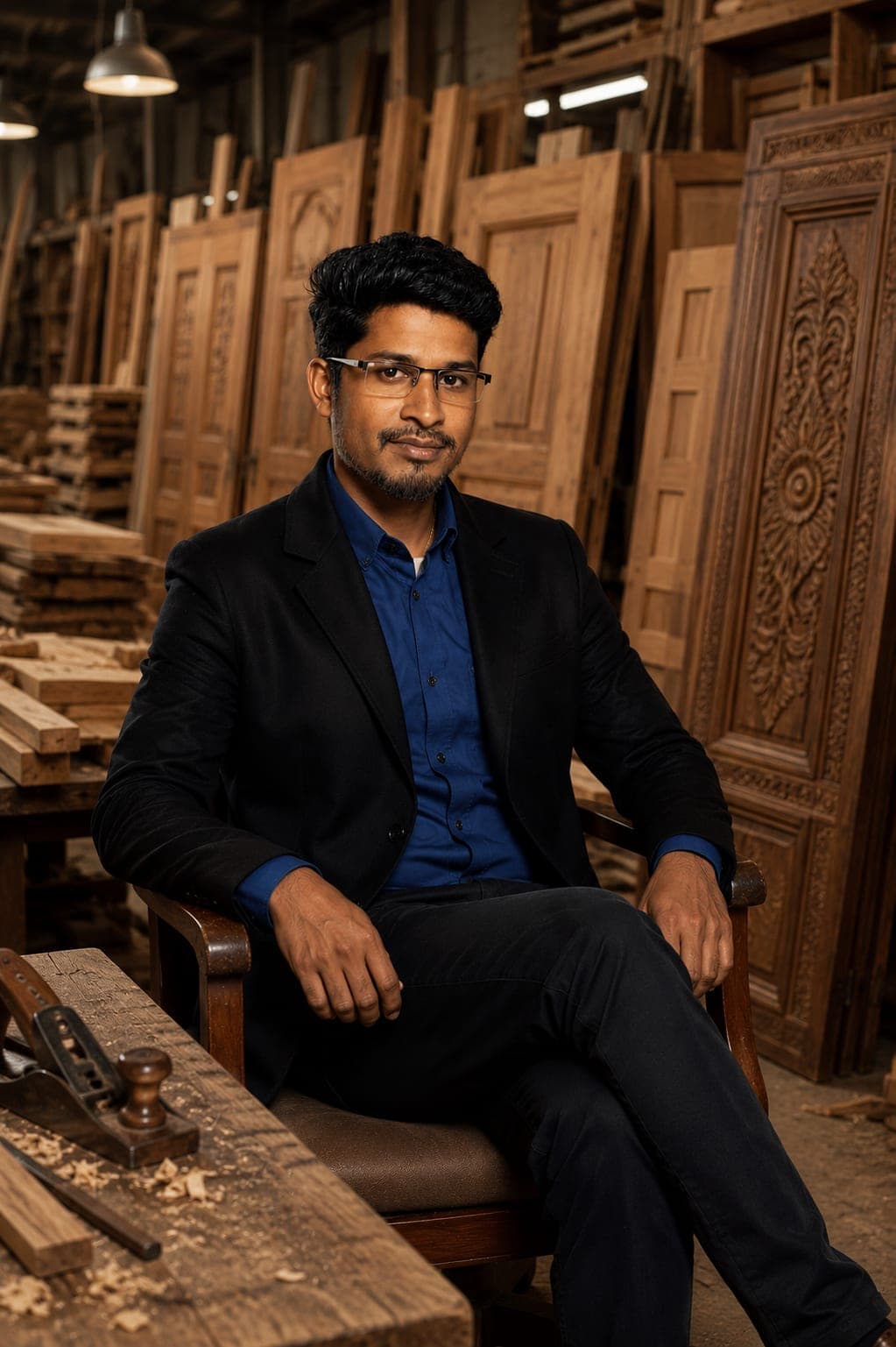 Premium handcrafted wooden door by Mata Mauli Industries